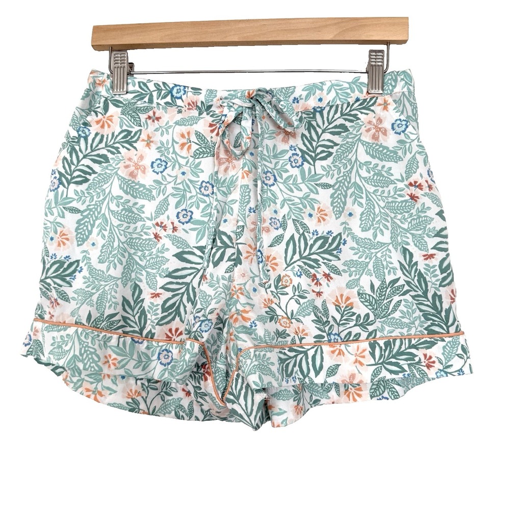 Joie Floral Sleep Shorts Womens‎ Medium Pastel Loungewear Beach Preppy Feminine